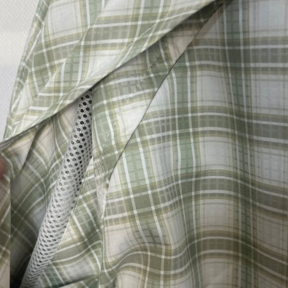 Columbia Plaid LS Shirt Womens 2X Green New Omni Wick Shade Fishing - Picture 8 of 16